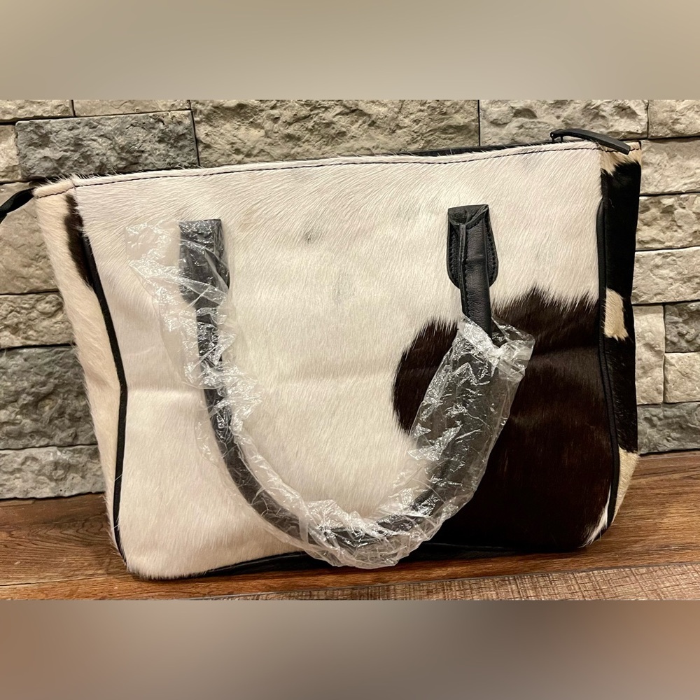 Cowhide Leather Tote Purse Handbag Shoulder  Western Bag